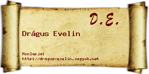 Drágus Evelin névjegykártya